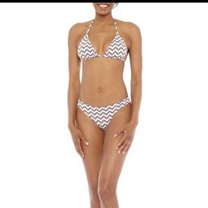 Reversible Pink/Gray Zig Zag Bikini
